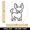 Chihuahua Standing Dog Rubber Stamp for Stamping Crafting Planners